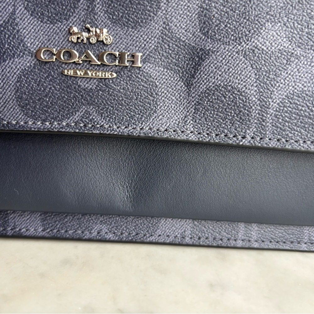 Coach Denim Blue Signature Klare Crossbody Shoulder Bag NWT - Picture 8 of 10